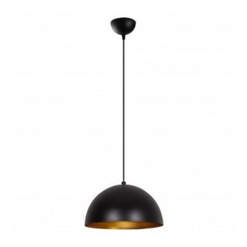 Cable-suspended pendant light SIVANI 1xE27/40W/230V Ø 30 cm black/copper