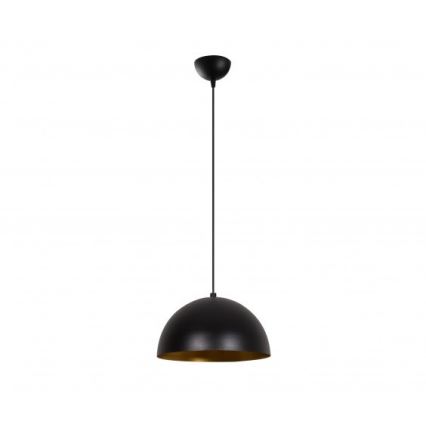 Cable-suspended pendant light SIVANI 1xE27/40W/230V Ø 30 cm black/copper