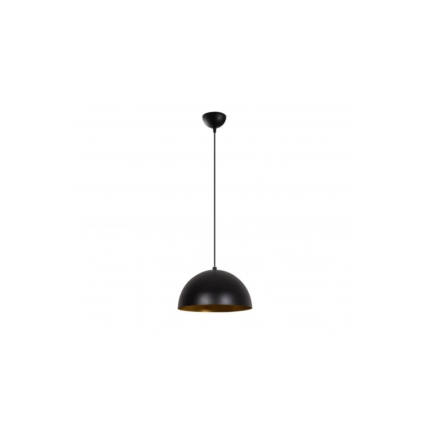 Cable-suspended pendant light SIVANI 1xE27/40W/230V Ø 30 cm black/copper
