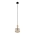 Cable-suspended pendant light SOPHIA 1xE14/10W/230V black/smoky beige