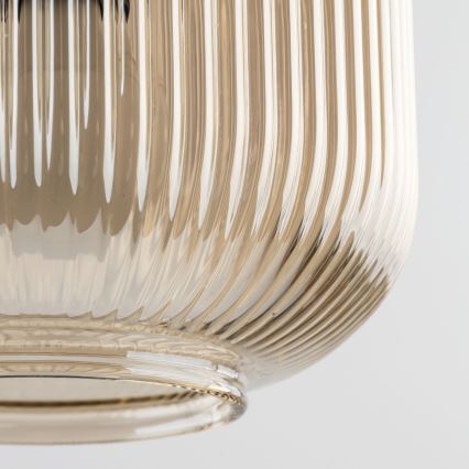 Cable-suspended pendant light SOPHIA 1xE14/10W/230V black/smoky beige