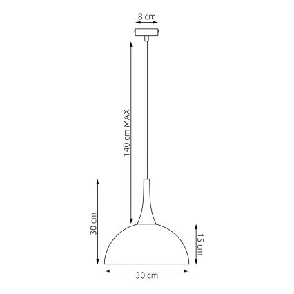 Cable-suspended pendant NAUTICA 1xGX53/12W/230V white