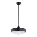 Cable-suspended pendant NEVERA 1xE27/15W/230V black