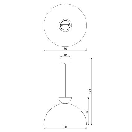 Cable-suspended pendant NEVIS 1xE27/15W/230V Ø 50 cm burgundy