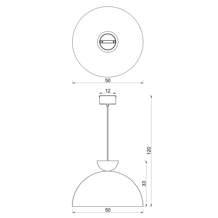 Cable-suspended pendant NEVIS 1xE27/15W/230V Ø 50 cm burgundy
