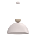 Cable-suspended pendant NEVIS 1xE27/15W/230V Ø 50 cm cream