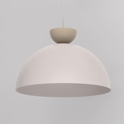 Cable-suspended pendant NEVIS 1xE27/15W/230V Ø 50 cm cream