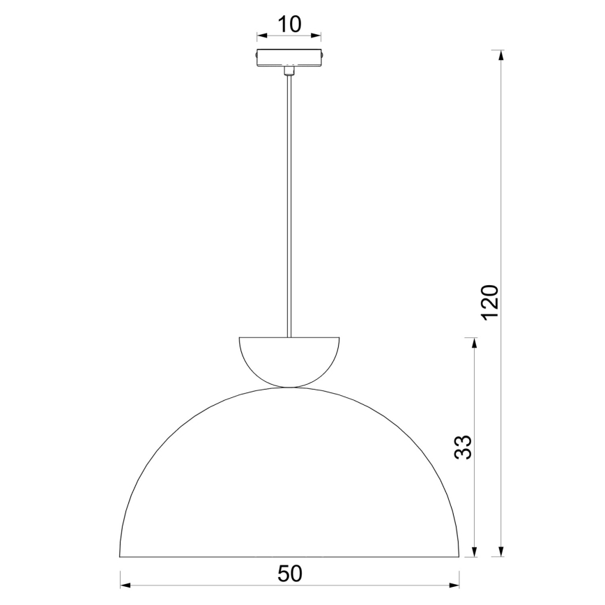 Cable-suspended pendant NEVIS 1xE27/15W/230V Ø 50 cm cream