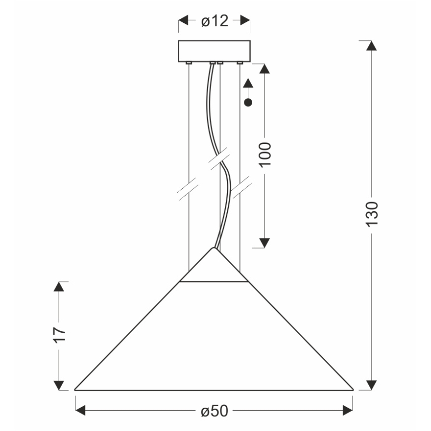 Cable-suspended pendant PRESTO 1xGX53/10W/230V Ø 50 cm gold/smoke gray