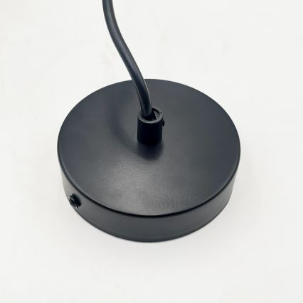 Cable-suspended pendant VELLO 1xE27/15W/230V black/smoky beige/black