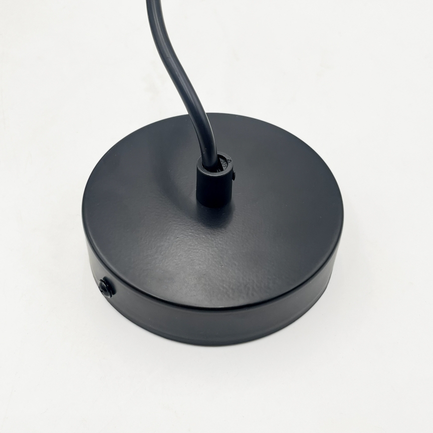Cable-suspended pendant VELLO 1xE27/15W/230V black/smoky beige/black