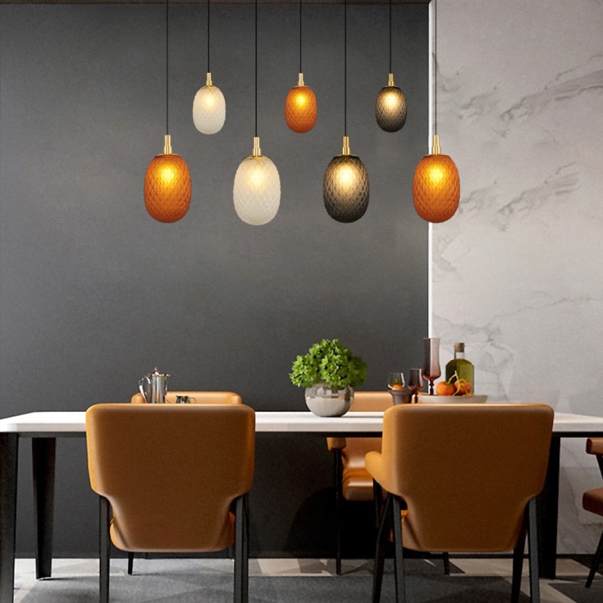 CACTUS Cable-Mounted Chandelier 7xG9/5W/230V Copper/Gray/White