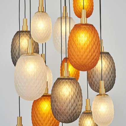 CACTUS cable-suspended chandelier 16xG9/5W/230V copper/gray/white