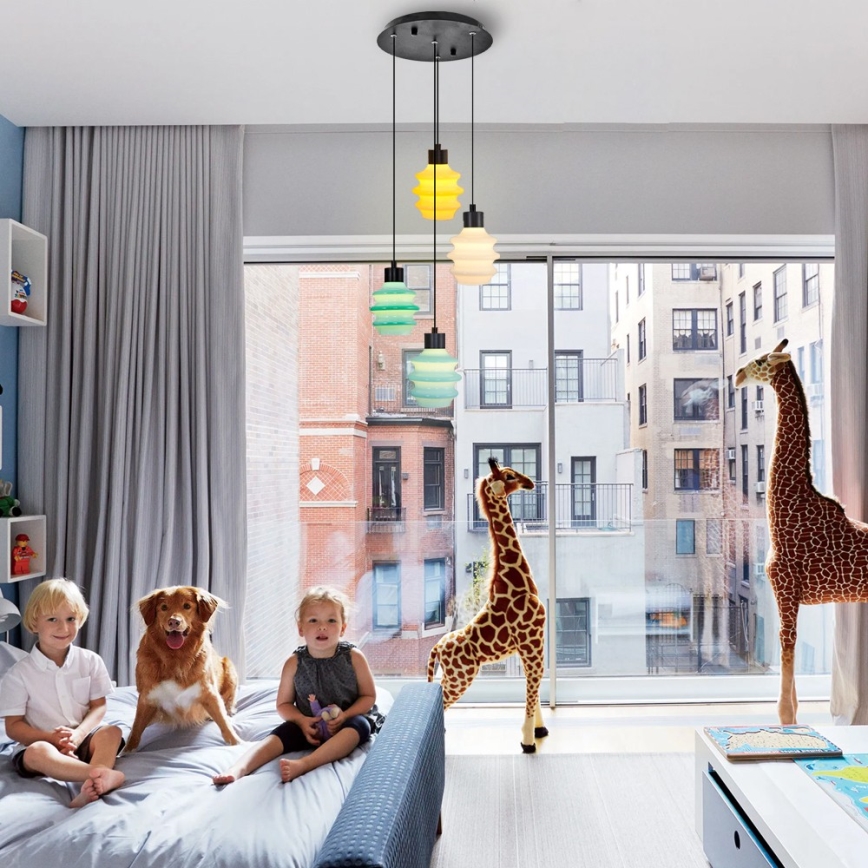 CACTUS LED cable pendant light LED/12W/230V 3000K green/yellow/white