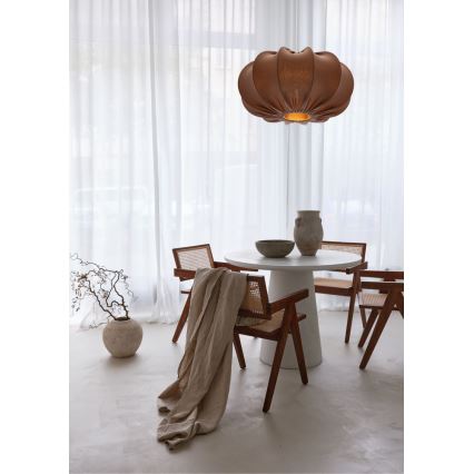 CAFEE cable-hung pendant lamp 1xE27/40W/230V Ø 52 cm brown