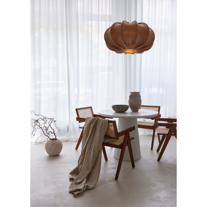CAFEE cable-hung pendant lamp 1xE27/40W/230V Ø 52 cm brown