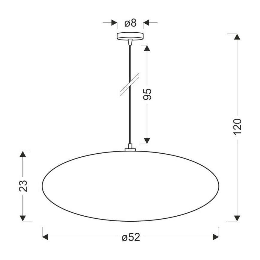 CAFEE cable-hung pendant lamp 1xE27/40W/230V Ø 52 cm brown