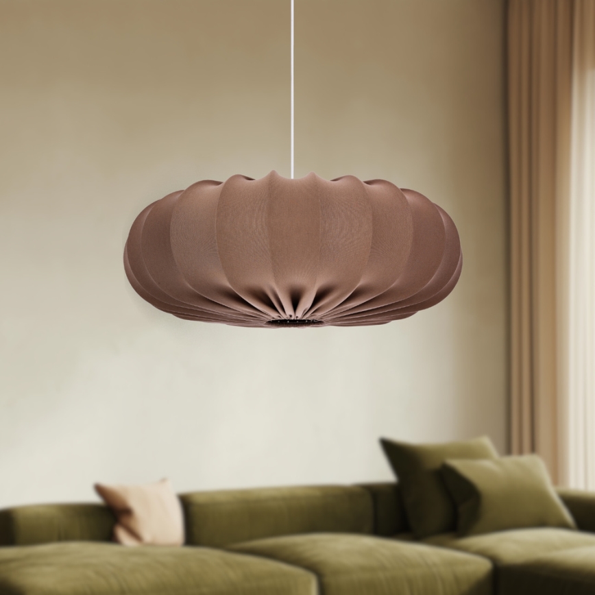 CAFEE cable-suspended chandelier 1xE27/40W/230V Ø 66 cm, brown