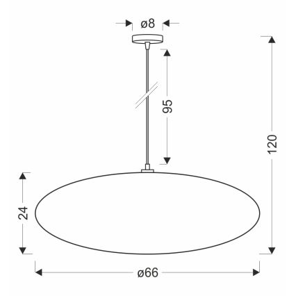 CAFEE cable-suspended chandelier 1xE27/40W/230V Ø 66 cm, brown