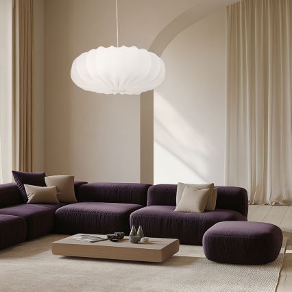 CAFEE pendant light on cord, 1x E27/40W/230V, Ø 66 cm, white