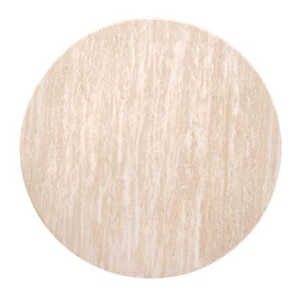 CALDO Coffee Table, Ø 50 cm, Brown/Beige