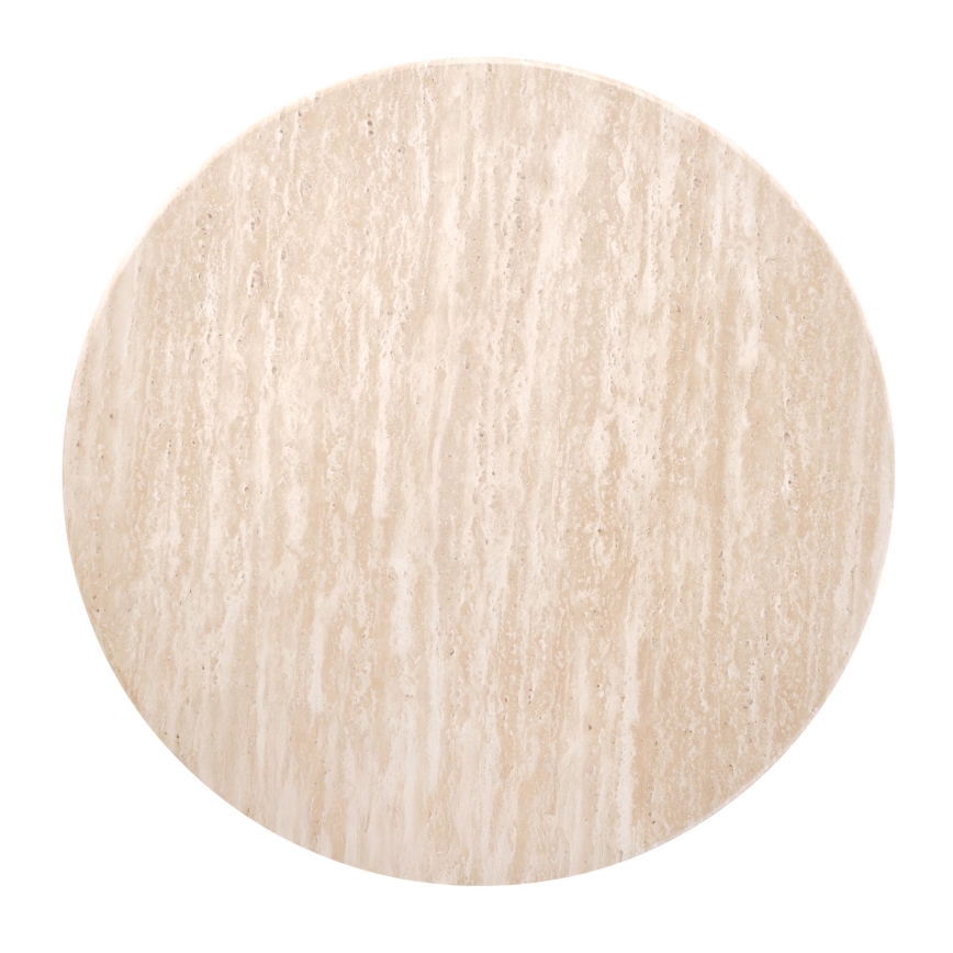 CALDO Coffee Table, Ø 50 cm, Brown/Beige