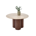 CALDO Coffee Table, Ø 80 cm, Brown/Beige
