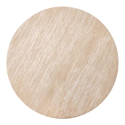 CALDO Coffee Table, Ø 80 cm, Brown/Beige