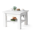 CALEB White Lift-Top Extendable Coffee and Dining Table