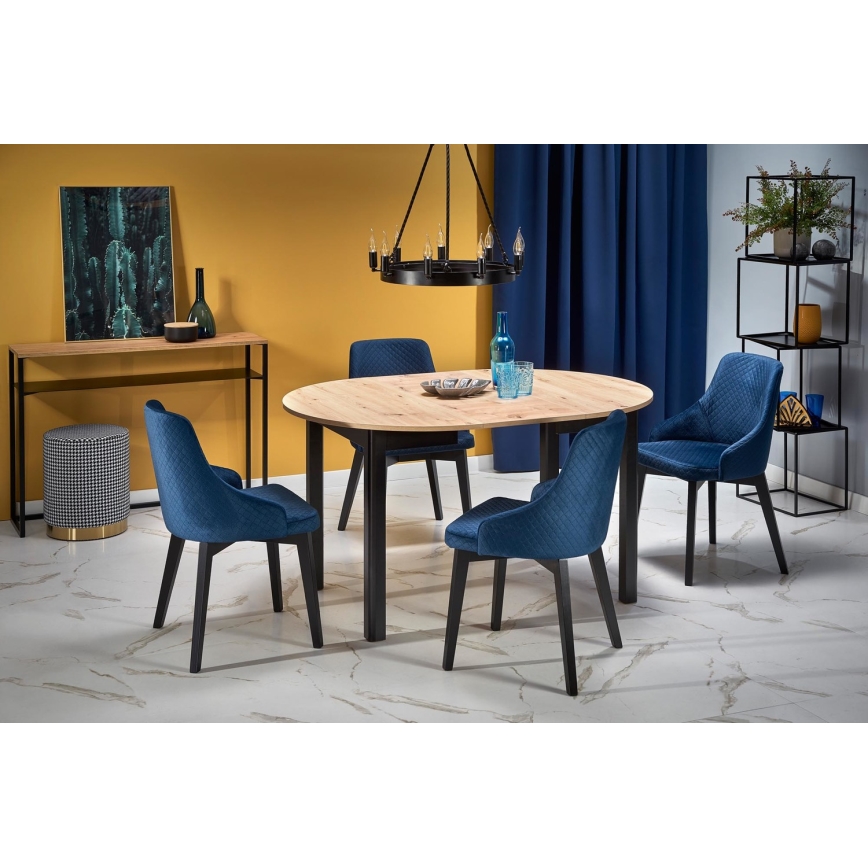 CALMIO Dining Table, Artisan Oak/Black