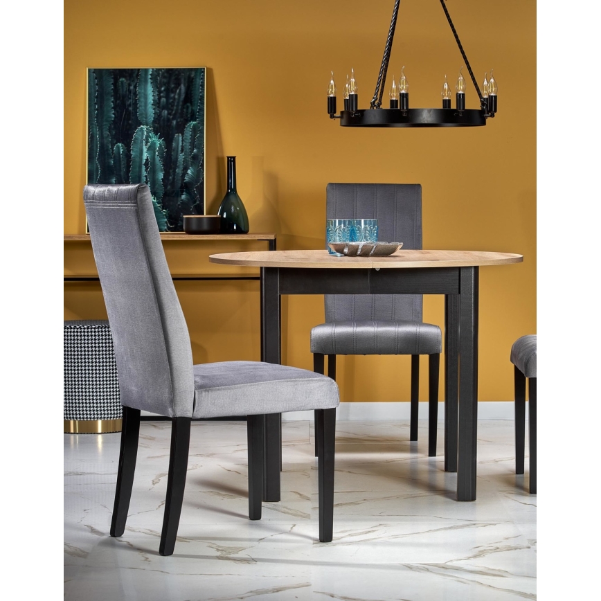 CALMIO Dining Table, Artisan Oak/Black