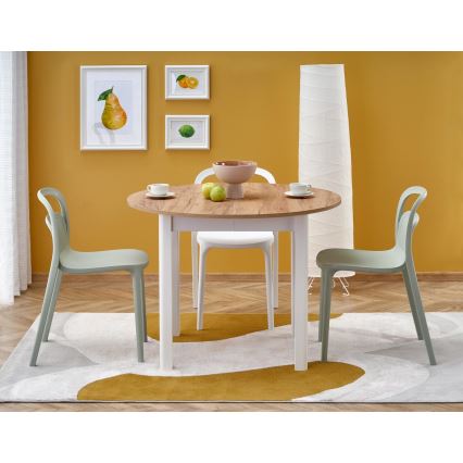 CALMIO Dining Table, Craft Oak/White