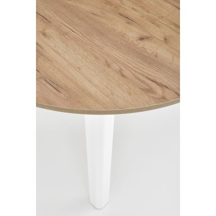 CALMIO Dining Table, Craft Oak/White