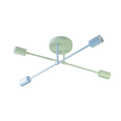 CAMBRIDGE Flush-Mount Ceiling Light 4xE27/15W/230V Green/Blue
