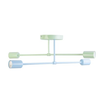 CAMBRIDGE Flush-Mount Ceiling Light 4xE27/15W/230V Green/Blue