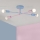 CAMBRIDGE Flush-Mount Chandelier 4xE27/15W/230V Blue/Pink