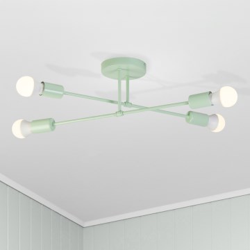 CAMBRIDGE Flush-Mount Chandelier 4xE27/15W/230V Green