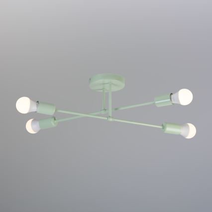 CAMBRIDGE Flush-Mount Chandelier 4xE27/15W/230V Green