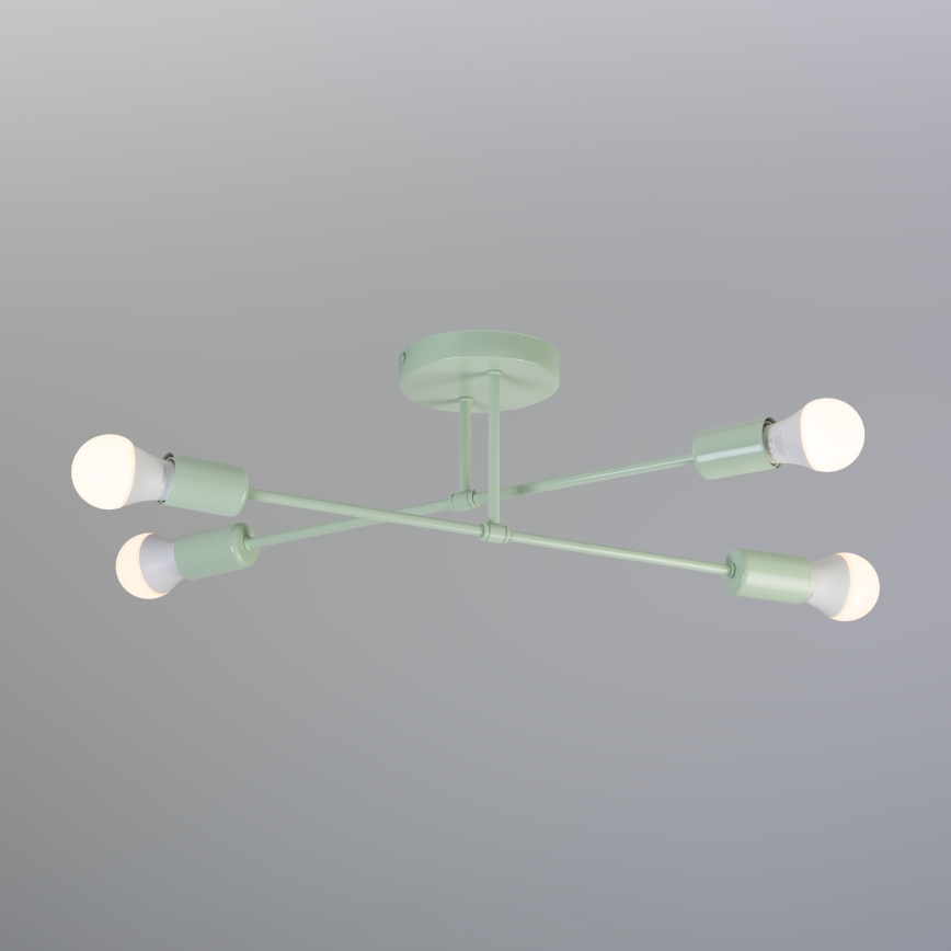 CAMBRIDGE Flush-Mount Chandelier 4xE27/15W/230V Green