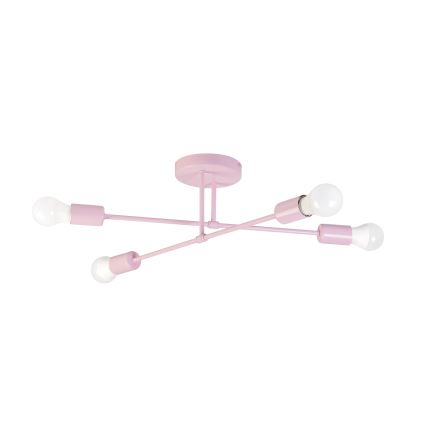 CAMBRIDGE flush-mount chandelier 4xE27/15W/230V pink