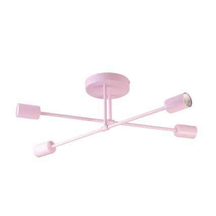 CAMBRIDGE flush-mount chandelier 4xE27/15W/230V pink