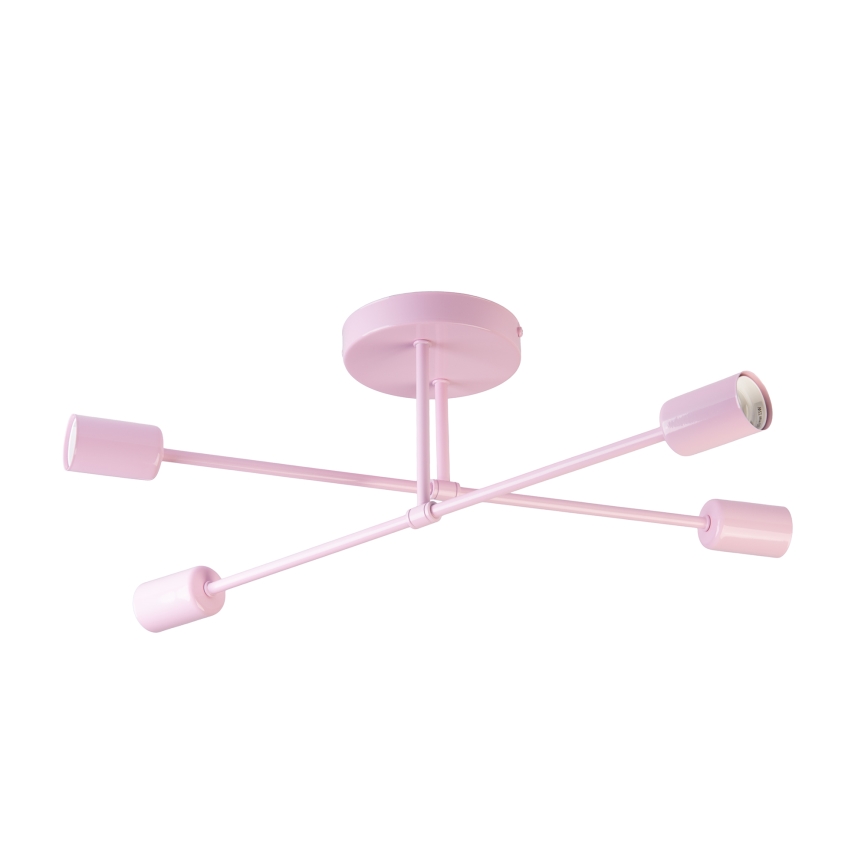 CAMBRIDGE flush-mount chandelier 4xE27/15W/230V pink