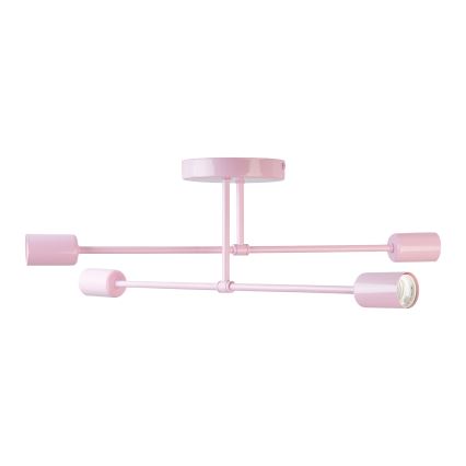 CAMBRIDGE flush-mount chandelier 4xE27/15W/230V pink