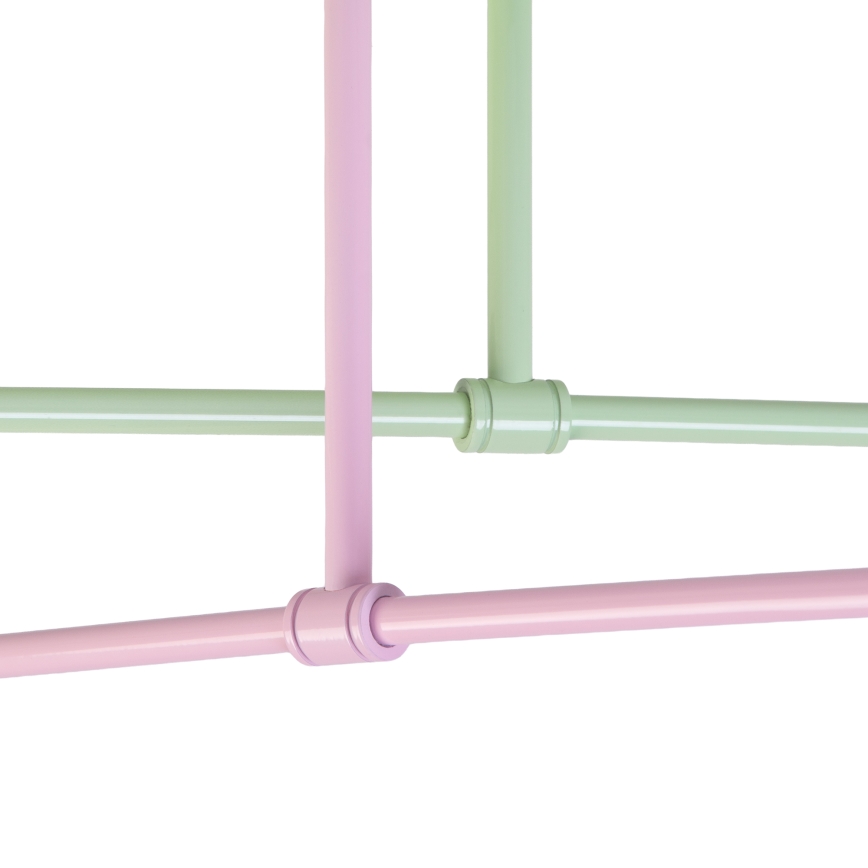 CAMBRIDGE Flush-mounted chandelier 4xE27/15W/230V green/pink
