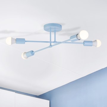 CAMBRIDGE Flush‑Mount Chandelier 4xE27/15W/230V, Blue