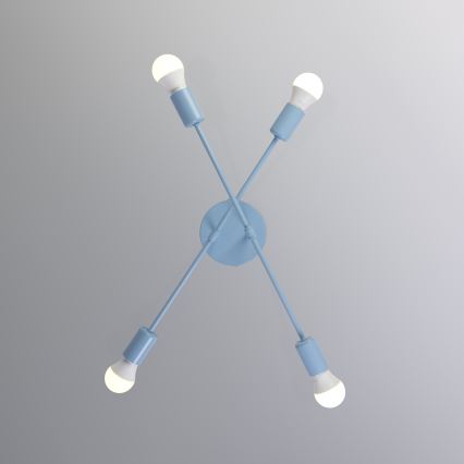 CAMBRIDGE Flush‑Mount Chandelier 4xE27/15W/230V, Blue
