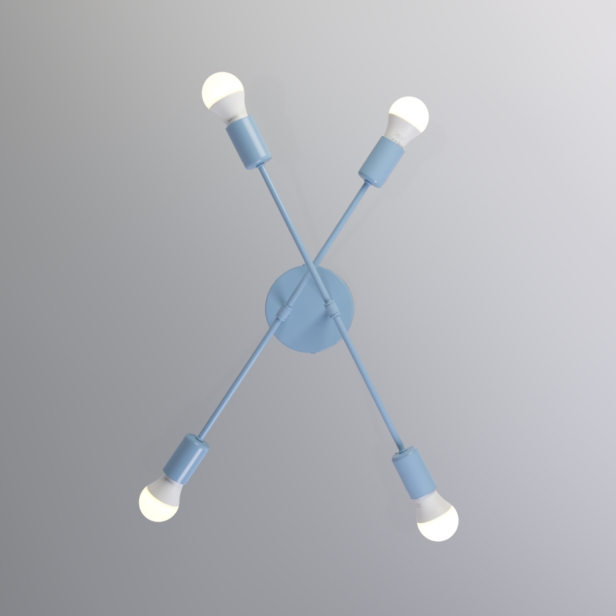 CAMBRIDGE Flush‑Mount Chandelier 4xE27/15W/230V, Blue