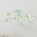 CAMBRIDGE Flush‑mount chandelier, 6× E27 (max. 15 W), 230 V — Green