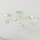 CAMBRIDGE Flush‑mount chandelier, 6× E27 (max. 15 W), 230 V — Green