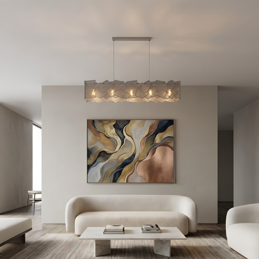 CAMO Cable Pendant Light, 5xE27/15W/230V, Beige